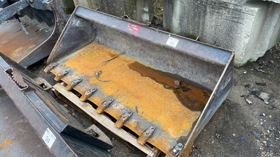 67" Skid Steer Bucket with Teeth