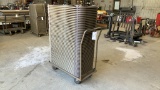 (47) Vinyl Folding Chairs with Storage Cart