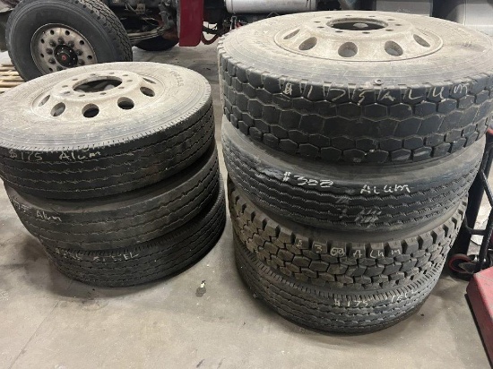 (7) Mounted Truck Tires,
