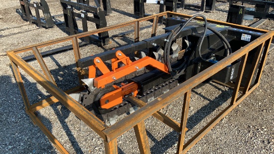 Unused AGT Skid Loader Trencher Attachment