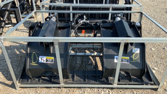 Unused 72" Rock Grapple Bucket Double Cylinder,