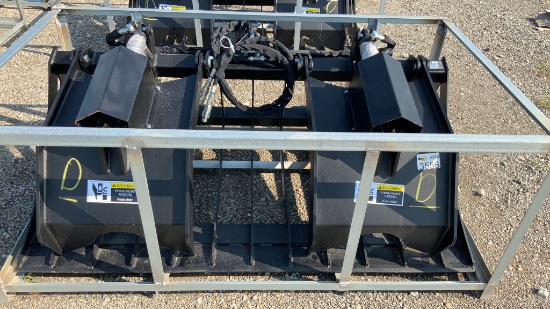 Unused 72" Rock Grapple Bucket Double Cylinder,