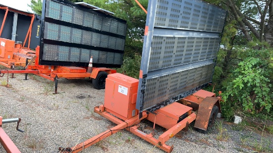 2002 Amsig Trailer Mounted Message Board,