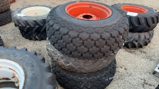 (3) 16.9-24 Radial Tractor Tires with Rims