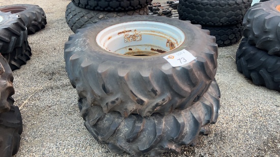 (2) 16.9-30 Armstrong Tractor Tires with Rims