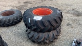 (2) 16.9-24 Tractor Tires with Rims