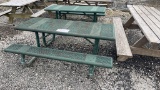 (4) Steel Picnic tables