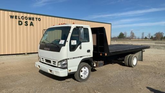 2007 Isuzu NPRAD Flatbed Truck,