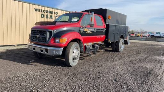 2000 Ford F650 Crew Cab Utility Truck,