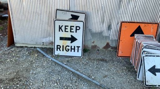 Assorted Keep Right  Signs