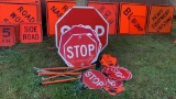 Flagger Signs and Stop Signs