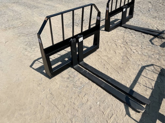 Unused 48” Tomahawk Skid Loader Pallet Forks