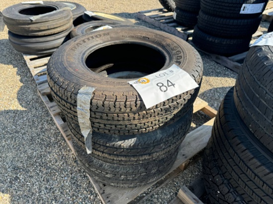 (2) Carlisle Sport Trail ST215/75D14, (1) Goodyear Marathon ST215/75R14 Tires