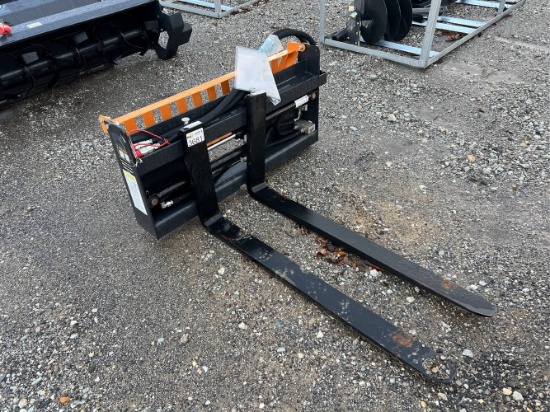 Unused 48” Wolverine Hydraulic Pallet Forks