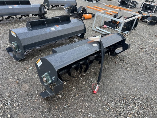 Unused 72” Wolverine TL-12 Skid Loader Rototiller