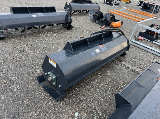 Unused 72” Wolverine TL-12 Skid Loader Rototiller