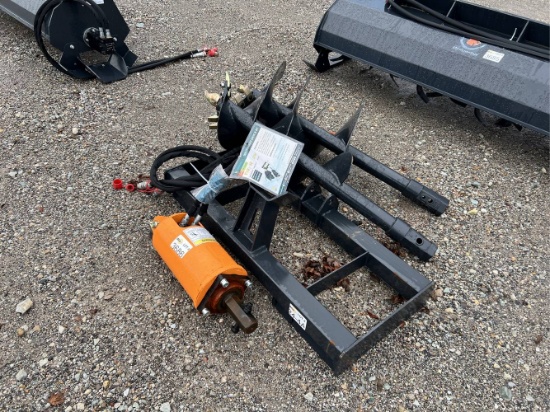 Unused Wolverine ADB-13 Skid Loader Auger, 12” Bit , 18” Bit