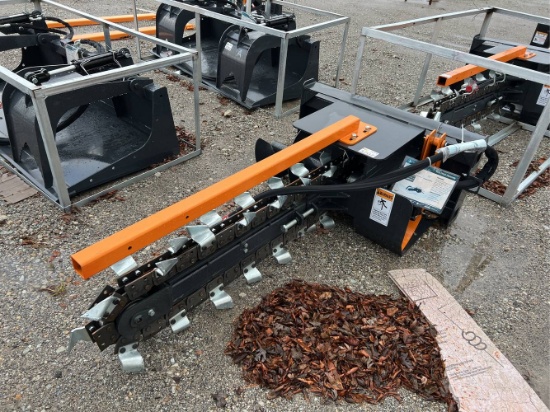 Unused 48” Wolverine TCR-12 Skid Loader Trencher