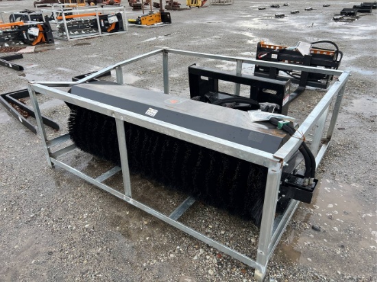 Unused 72” Wolverine PAB-11 Skid Loader Angle Broom