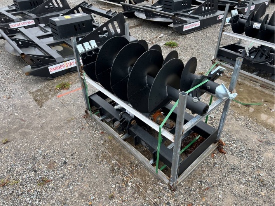 Unused JCT Skid Loader Auger, 12” Bit, 18” Bit