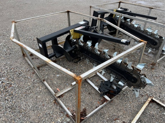 Unused 52” JCT Skid Loader Hydraulic Trencher