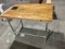 48” x 30” x 35” Wooden Top Table w/ Metal Legs
