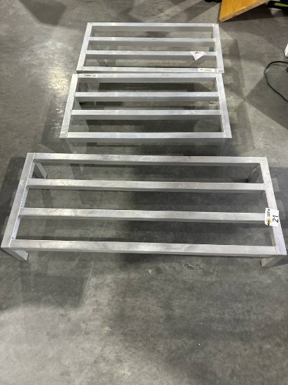(3) Metal Lightweight 8" Tall Stands