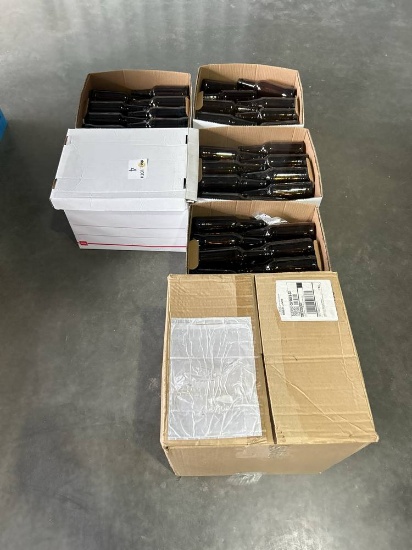 (6) Large Boxes of Brown Glass Bottles