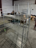(2) Metal Wire Racks, Both w/ 3 Shelves