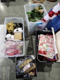 (3) Totes of Christmas Decorations