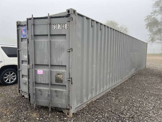 40’ Gray Shipping Container