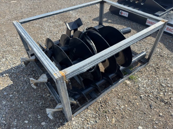 Unused JCT Skid Loader Auger, 12”, 18” Augers