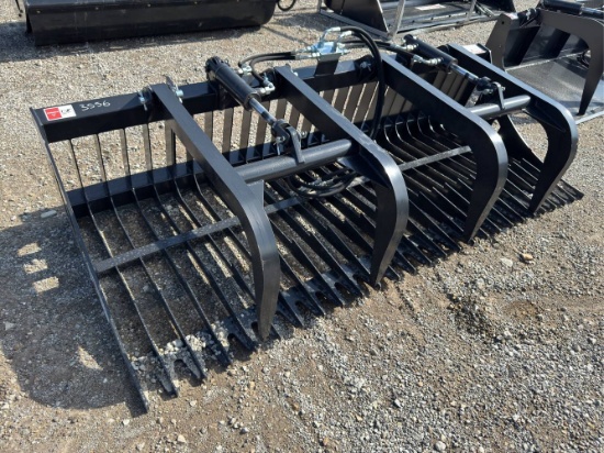 Unused 84” JCT Skid Loader Grapple Bucket