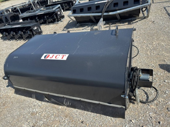 Unused 72” JCT Skid Loader Broom Bucket