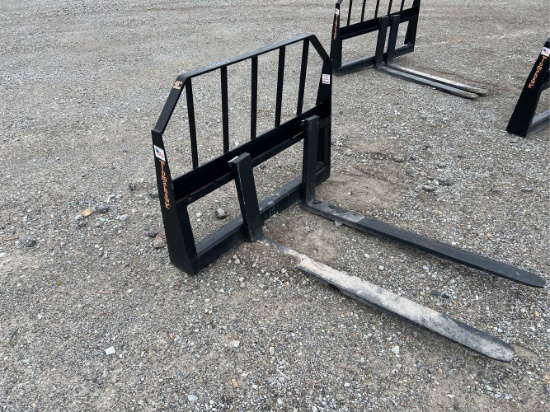 Unused 48” Tomahawk Skid Loader Pallet Forks