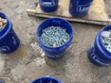 Bucket of Assorted Scaffolding Bolts and Parts