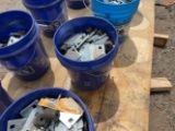 Bucket of Assorted Scaffolding Bolts and Parts