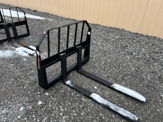 Unused 48” Tomahawk Skid Loader Pallet Forks