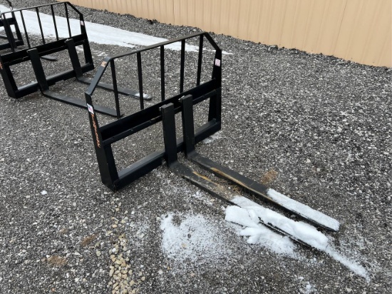 Unused 48” Tomahawk Skid Loader Pallet Forks
