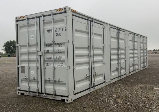 40' Container With Barn Doors On Front and Side