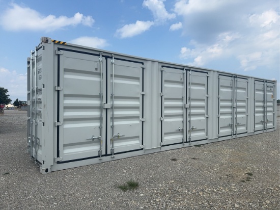 40' Container With Barn Doors On Front and Side