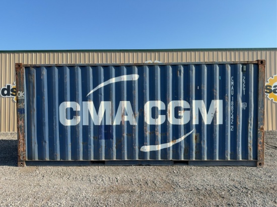 20' Shipping Container With Barn Door On Front