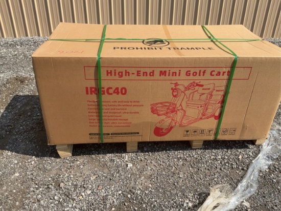 Unused High End Mini Golf Cart Red