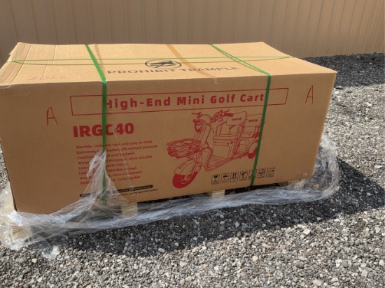Unused Red High End Mini Golf Cart