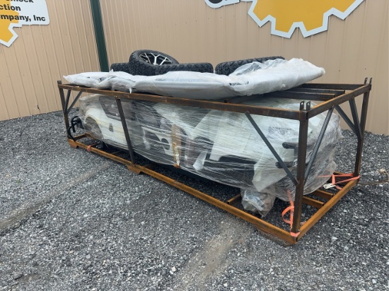 Unused White 3 Seater Golf Cart 5000W AC Motor 60V100AH