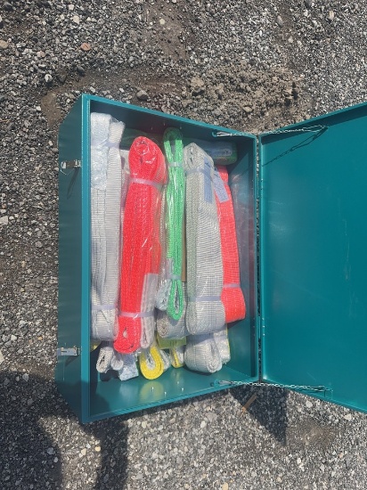 Unused Metal Box Of Lifting Staps