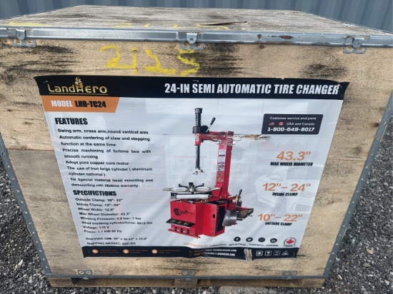 Unused LandHonor 24" Semi Automatic Tire Changer