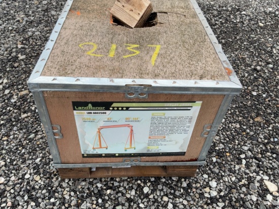 Unused LandHonor Gantry Crane Adjustable 100” To 148” Model LHR-AGC500