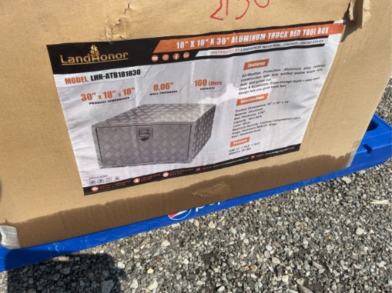 Unused 18X18X30 Aluminum Truck Bed Tool Box
