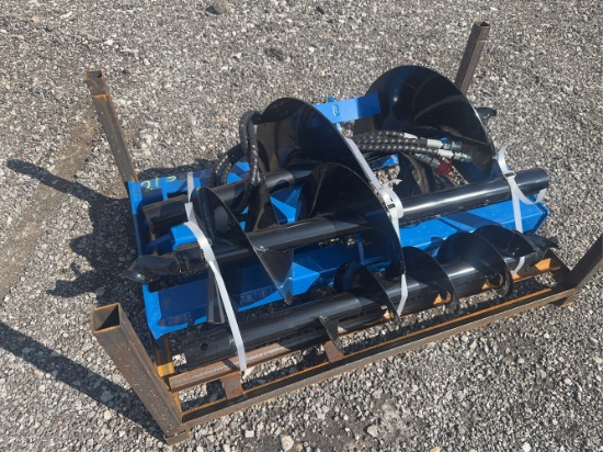 Unused Future Auger Attachment For Skid Loader